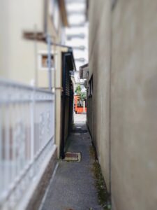 路地から見た越後神社